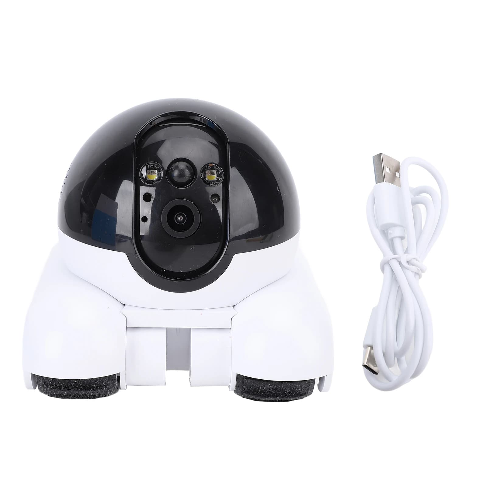 Caméra de sécurité intérieure 2MP Double objectif 5200mAh batterie Rechargeable APP télécommande caméra Robot pour animaux de compagnie pour la maison pour chats chiens