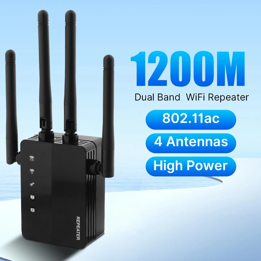 AC1200M Wifi répéteur sans fil double bande 2.4G 5G WiFi répéteur WIFI gamme Extender 802.11ac 1200M WiFi amplificateur routeur - AliExpress 7