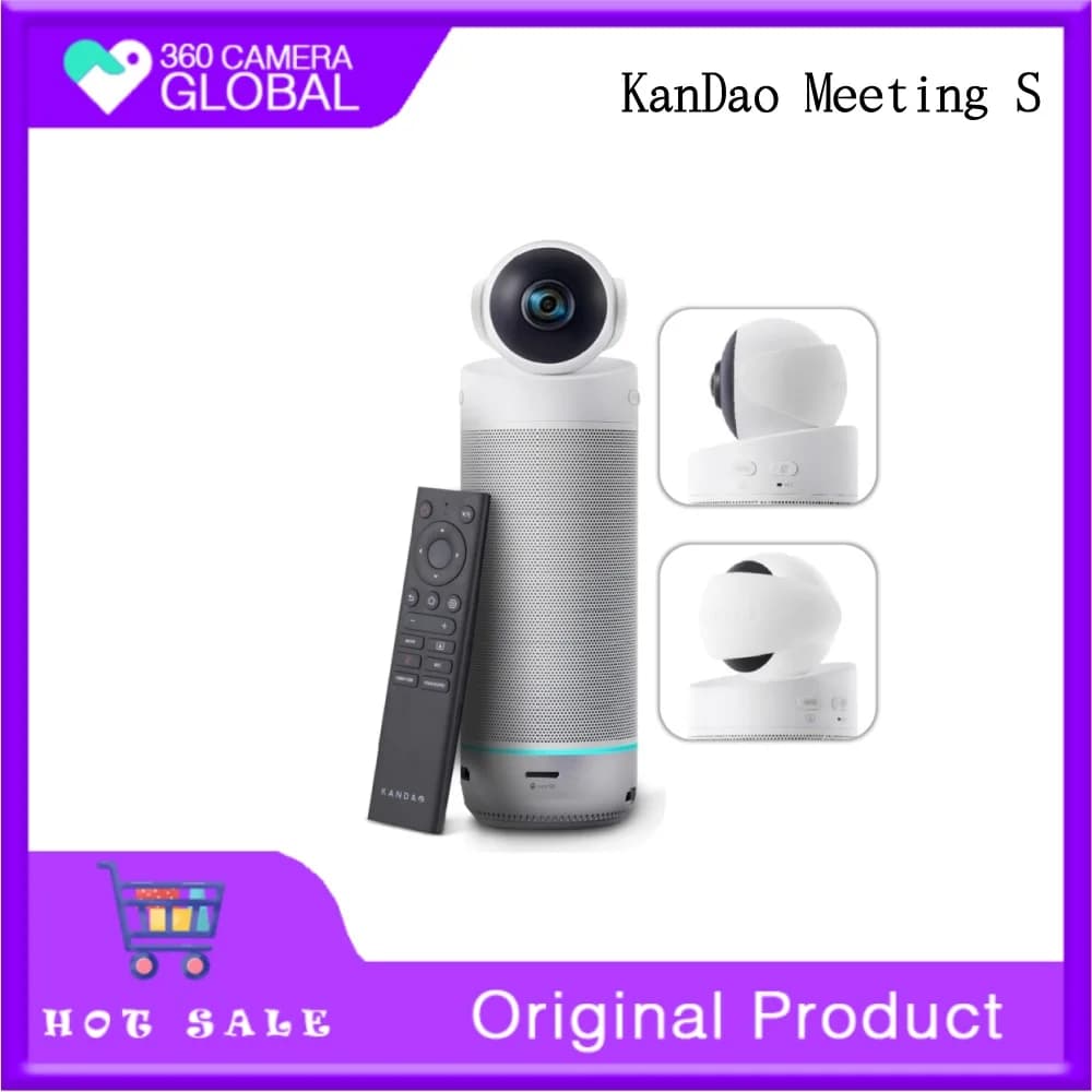 Réunion KanDao S - 180 °   Caméra de vidéoconférence autonome, microphone et haut-parleur, audio vidéo, caméra de réunion 4 en un - AliExpress
